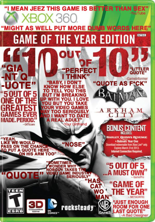 Illustration for article titled This Batman Box Art Parody Is Better Than The Real Thing